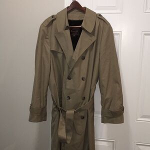 Botany 500 Tan Double Breasted Lined Trenchcoat 46